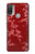 S3817 赤い花の桜のパターン Red Floral Cherry blossom Pattern Motorola Moto E20,E30,E40  バックケース、フリップケース・カバー