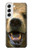 S0840 グリズリーベアの顔 Grizzly Bear Face Samsung Galaxy S22 バックケース、フリップケース・カバー