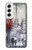 S1295 パリのエッフェル絵画 Eiffel Painting of Paris Samsung Galaxy S22 バックケース、フリップケース・カバー