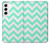 S1723 ミントシェブロンジグザグ Mint Chevron Zigzag Samsung Galaxy S22 バックケース、フリップケース・カバー