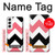 S1849 ピンクブラックシェブロンジグザグ Pink Black Chevron Zigzag Samsung Galaxy S22 バックケース、フリップケース・カバー