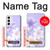 S2361 紫の花 Purple White Flowers Samsung Galaxy S22 バックケース、フリップケース・カバー