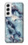 S2689 ブルーマーブルグラフィックプリント Blue Marble Texture Graphic Printed Samsung Galaxy S22 バックケース、フリップケース・カバー
