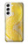 S2713 黄蛇の皮膚 グラフィックプリント Yellow Snake Skin Graphic Printed Samsung Galaxy S22 バックケース、フリップケース・カバー