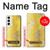 S2713 黄蛇の皮膚 グラフィックプリント Yellow Snake Skin Graphic Printed Samsung Galaxy S22 バックケース、フリップケース・カバー