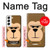S2721 可愛い気難しい猿の漫画 Cute Grumpy Monkey Cartoon Samsung Galaxy S22 バックケース、フリップケース・カバー