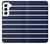 S2767 ネイビーホワイトストライプ Navy White Striped Samsung Galaxy S22 バックケース、フリップケース・カバー