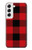 S2931 レッドバッファローチェック柄 Red Buffalo Check Pattern Samsung Galaxy S22 バックケース、フリップケース・カバー