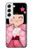 S3042 雛人形 着物桜 Japan Girl Hina Doll Kimono Sakura Samsung Galaxy S22 バックケース、フリップケース・カバー