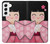 S3042 雛人形 着物桜 Japan Girl Hina Doll Kimono Sakura Samsung Galaxy S22 バックケース、フリップケース・カバー