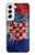 S3313 クロアチアflag Vintage Football Graphic Croatia Flag Vintage Football Graphic Samsung Galaxy S22 バックケース、フリップケース・カバー