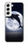 S3510 ドルフィン Dolphin Moon Night Samsung Galaxy S22 バックケース、フリップケース・カバー