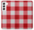 S3535 レッドギンガム Red Gingham Samsung Galaxy S22 バックケース、フリップケース・カバー