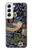 S3791 ウィリアムモリスストロベリーシーフ生地 William Morris Strawberry Thief Fabric Samsung Galaxy S22 バックケース、フリップケース・カバー