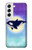 S3807 キラーホエールオルカ月パステルファンタジー Killer Whale Orca Moon Pastel Fantasy Samsung Galaxy S22 バックケース、フリップケース・カバー