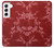 S3817 赤い花の桜のパターン Red Floral Cherry blossom Pattern Samsung Galaxy S22 バックケース、フリップケース・カバー