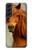 S1595 美しいブラウン馬 Beautiful Brown Horse Samsung Galaxy S22 Plus バックケース、フリップケース・カバー
