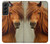S1595 美しいブラウン馬 Beautiful Brown Horse Samsung Galaxy S22 Plus バックケース、フリップケース・カバー