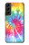 S1697 絞り染め カラフルなグラフィックプリント Tie Dye Colorful Graphic Printed Samsung Galaxy S22 Plus バックケース、フリップケース・カバー