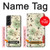 S2179 ヴィンテージ花のパターン Flower Floral Vintage Art Pattern Samsung Galaxy S22 Plus バックケース、フリップケース・カバー