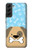 S2669 犬の足 骨 可愛い漫画のパターン Cute Dog Paws Bones Cartoon Samsung Galaxy S22 Plus バックケース、フリップケース・カバー