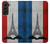 S2859 ヴィンテージフランスの旗エッフェル塔 Vintage France Flag Eiffel Tower Samsung Galaxy S22 Plus バックケース、フリップケース・カバー