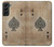 S2928 ヴィンテージスペードのエースカード Vintage Spades Ace Card Samsung Galaxy S22 Plus バックケース、フリップケース・カバー