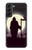 S3262 恐るべき 夜の月 墓地 Grim Reaper Night Moon Cemetery Samsung Galaxy S22 Plus バックケース、フリップケース・カバー