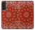 S3355 赤バンダナパターン Bandana Red Pattern Samsung Galaxy S22 Plus バックケース、フリップケース・カバー