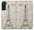 S3474 エッフェル建築図面 Eiffel Architectural Drawing Samsung Galaxy S22 Plus バックケース、フリップケース・カバー