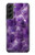 S3713 パープルクォーツアメジストグラフィックプリント Purple Quartz Amethyst Graphic Printed Samsung Galaxy S22 Plus バックケース、フリップケース・カバー