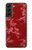 S3817 赤い花の桜のパターン Red Floral Cherry blossom Pattern Samsung Galaxy S22 Plus バックケース、フリップケース・カバー