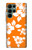 S2245 ハワイのハイビスカスオレンジ柄 Hawaiian Hibiscus Orange Pattern Samsung Galaxy S22 Ultra バックケース、フリップケース・カバー