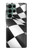 S2408 市松模様のスポーツ レース旗 Checkered Winner Flag Samsung Galaxy S22 Ultra バックケース、フリップケース・カバー