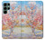 S2450 ブロッサムピンクピーチツリー フィンセント・ファン・ゴッホ Van Gogh Peach Tree Blossom Samsung Galaxy S22 Ultra バックケース、フリップケース・カバー