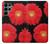 S2478 赤デイジーの花 Red Daisy flower Samsung Galaxy S22 Ultra バックケース、フリップケース・カバー