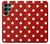 S2951 赤の水玉 Red Polka Dots Samsung Galaxy S22 Ultra バックケース、フリップケース・カバー