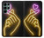S3512 かわいいミニハート Cute Mini Heart Neon Graphic Samsung Galaxy S22 Ultra バックケース、フリップケース・カバー