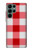 S3535 レッドギンガム Red Gingham Samsung Galaxy S22 Ultra バックケース、フリップケース・カバー