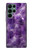 S3713 パープルクォーツアメジストグラフィックプリント Purple Quartz Amethyst Graphic Printed Samsung Galaxy S22 Ultra バックケース、フリップケース・カバー