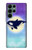 S3807 キラーホエールオルカ月パステルファンタジー Killer Whale Orca Moon Pastel Fantasy Samsung Galaxy S22 Ultra バックケース、フリップケース・カバー