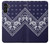 S3357 ネイビーブルーバンダナパターン Navy Blue Bandana Pattern Samsung Galaxy A13 5G バックケース、フリップケース・カバー