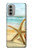 S1117 ビーチのヒトデ Starfish on the Beach Motorola Moto G51 5G バックケース、フリップケース・カバー