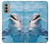 S1291 イルカ Dolphin Motorola Moto G51 5G バックケース、フリップケース・カバー