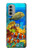 S2568 海と魚とサンゴ Sea Seabed Fish Corals Underwater Ocean Motorola Moto G51 5G バックケース、フリップケース・カバー