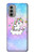 S3256 かわいいユニコーンの漫画 Cute Unicorn Cartoon Motorola Moto G51 5G バックケース、フリップケース・カバー
