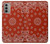 S3355 赤バンダナパターン Bandana Red Pattern Motorola Moto G51 5G バックケース、フリップケース・カバー