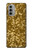 S3388 ゴールドラメグラフィックプリント Gold Glitter Graphic Print Motorola Moto G51 5G バックケース、フリップケース・カバー