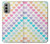 S3499 カラフルなハート柄 Colorful Heart Pattern Motorola Moto G51 5G バックケース、フリップケース・カバー