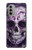 S3582 紫の頭蓋骨 Purple Sugar Skull Motorola Moto G51 5G バックケース、フリップケース・カバー